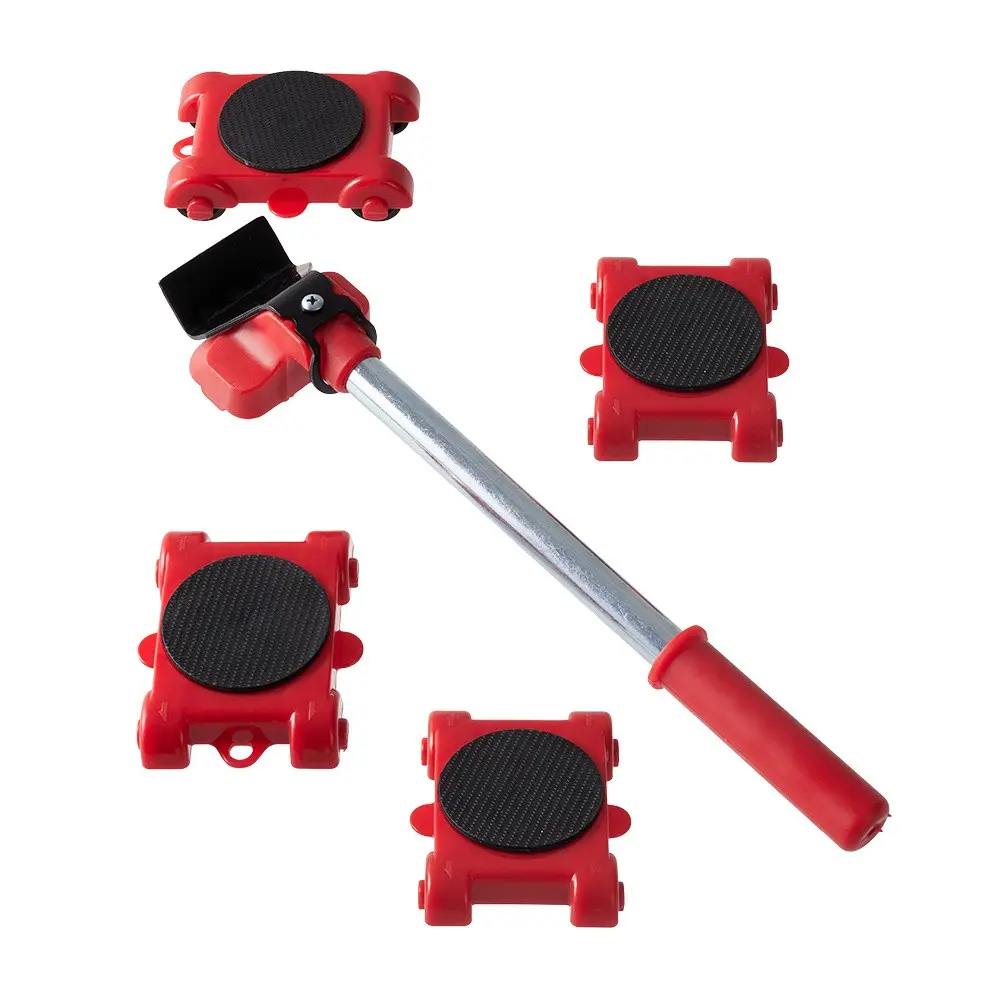 5-Piece Heavy-Duty Furniture Moving Set, Includes Lifting Gear and Slider Wheels, Easy-To-Move Tool Kit for Washing Machines, Fridges, Home