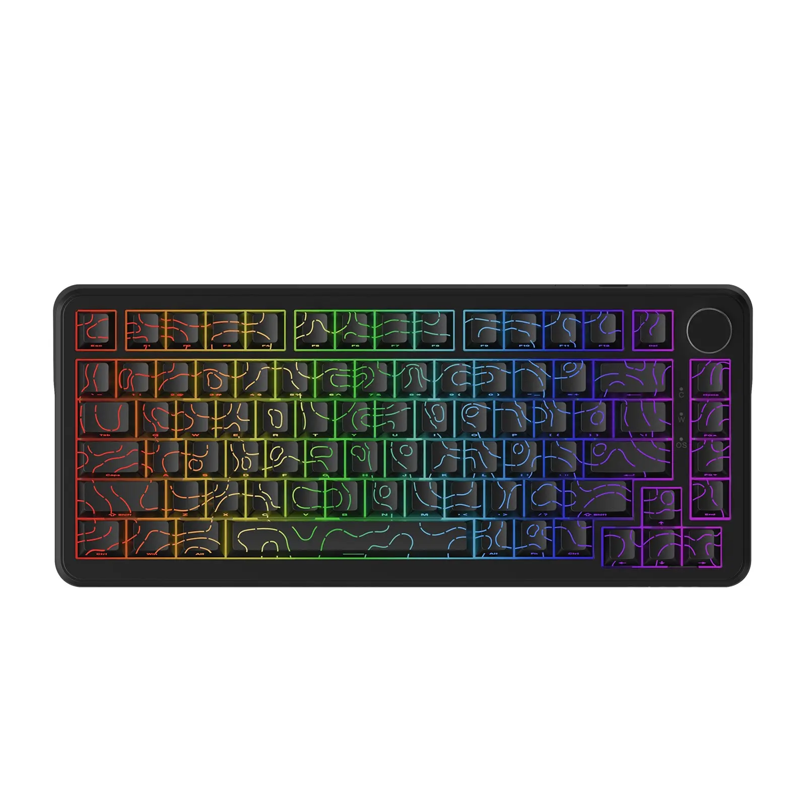 AJAZZ AK820MAX wired gaming mechanical keyboard high-performance magnetic switch Adjustable Activation Dynamic Keystrokes wired office RGB DIY Lighted, Light Up Keyboard suitable for esports games and office