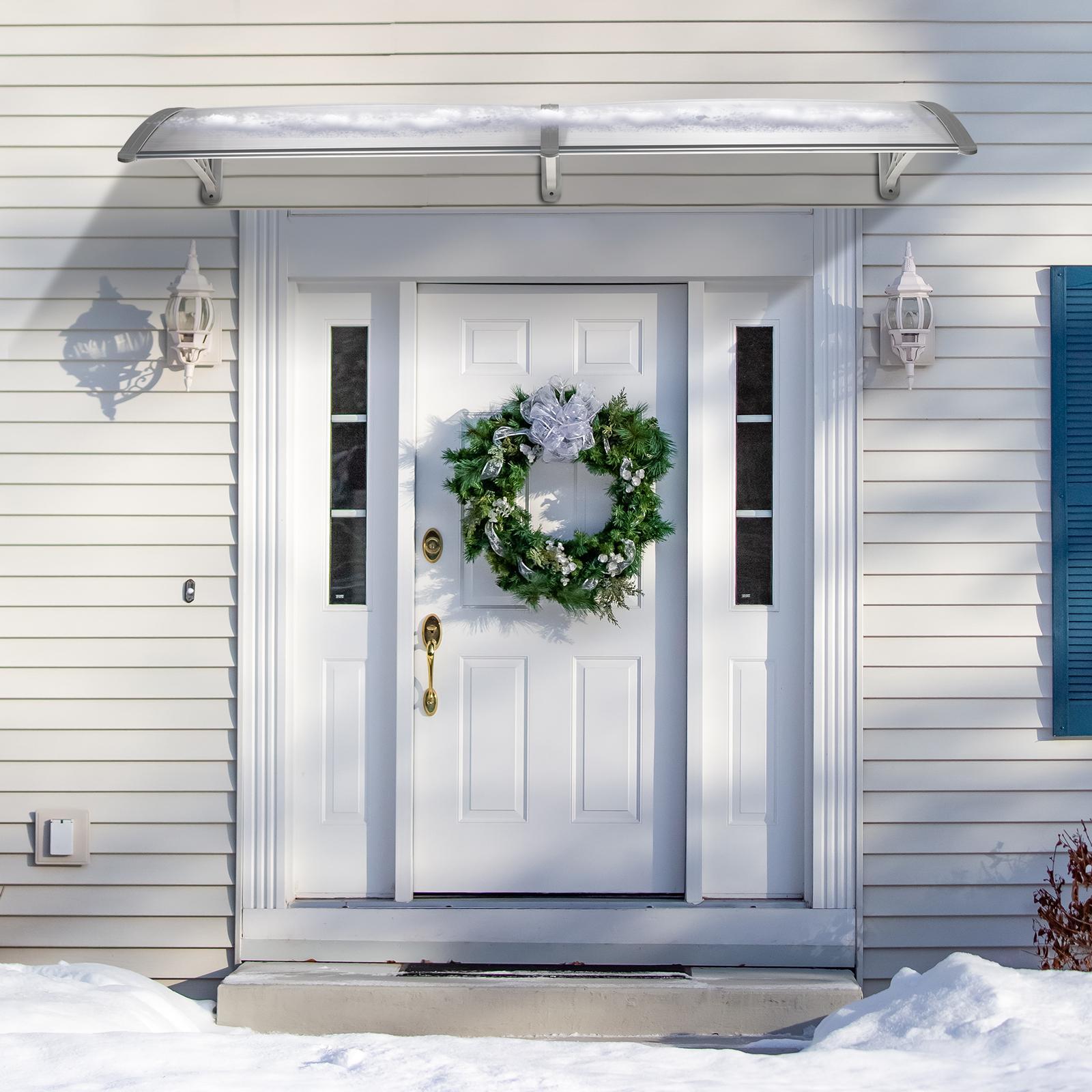 76"W X 38"D Polycarbonate Cover Rain Awning