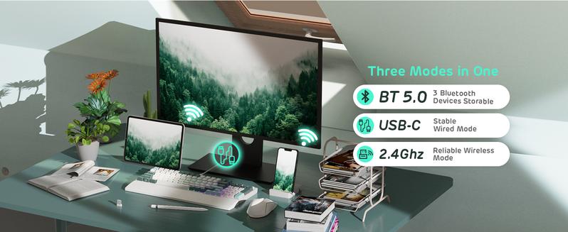RK ROYAL KLUDGE RK96 RGB Limited Ed, 90% 96 Keys Wireless Triple Mode BT5.0/2.4G/USB-C Hot Swappable Mechanical Keyboard w/Wrist Rest, Software Support & Massive Battery, RK Yellow Switch, Camp Green