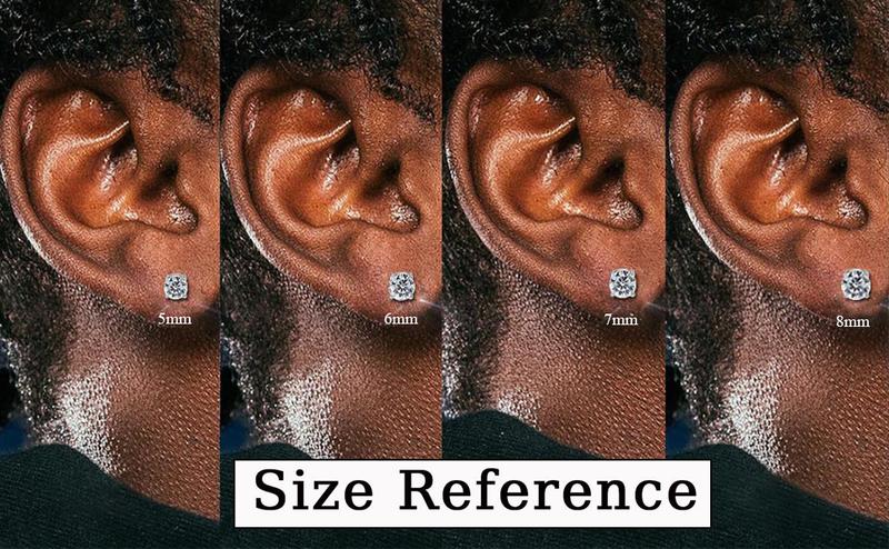 Jstyle 4 Pairs Stainless Steel Mens Womens Magnetic Stud Earrings Non-piercing CZ 4-7MM