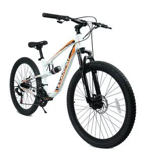 26-Inch A2670 Mountain Bike - 21-Speed, Full Suspension Steel Frame, Alloy Rims, Disc Brakes, 85% Pre-Assembled, 28x53.90x7.87 Inches (28.00 In, 53.90 In, 7.87 In) for All Terrains, Men & Women, Multiple Colors
