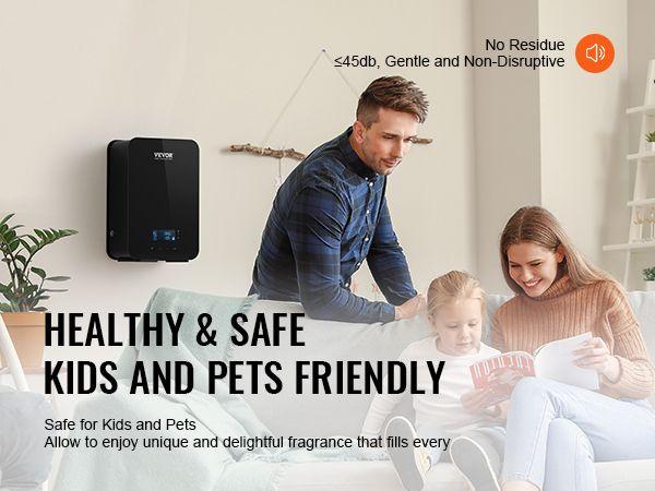 VEVOR Upgrade HVAC Scent Diffuser, Smart Scent Air Machine for Home, 180ML with Cold Air Technology, Waterless Essential Oil Diffuser, Cover Up to 2000 Sq.Ft for Living Room, Office, Spa, Hotel