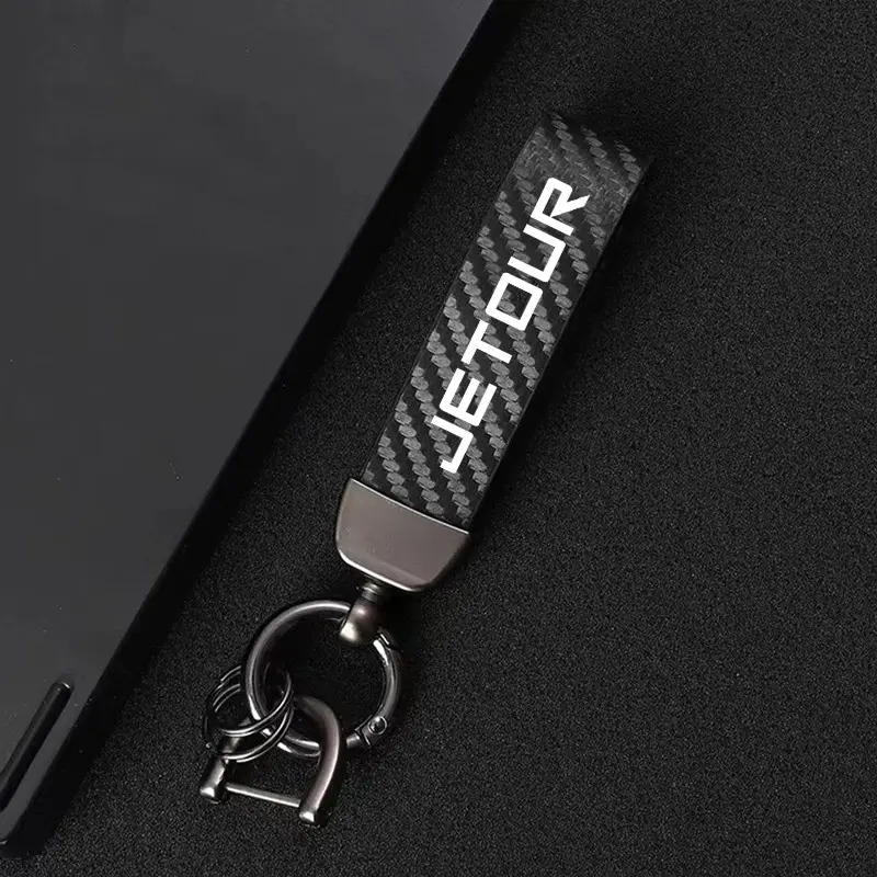 Jet Tour 1pc Car Keychain, PU Leather Material, Durable & Scratch-Resistant, Essential Daily Accessory, Stylish Design
