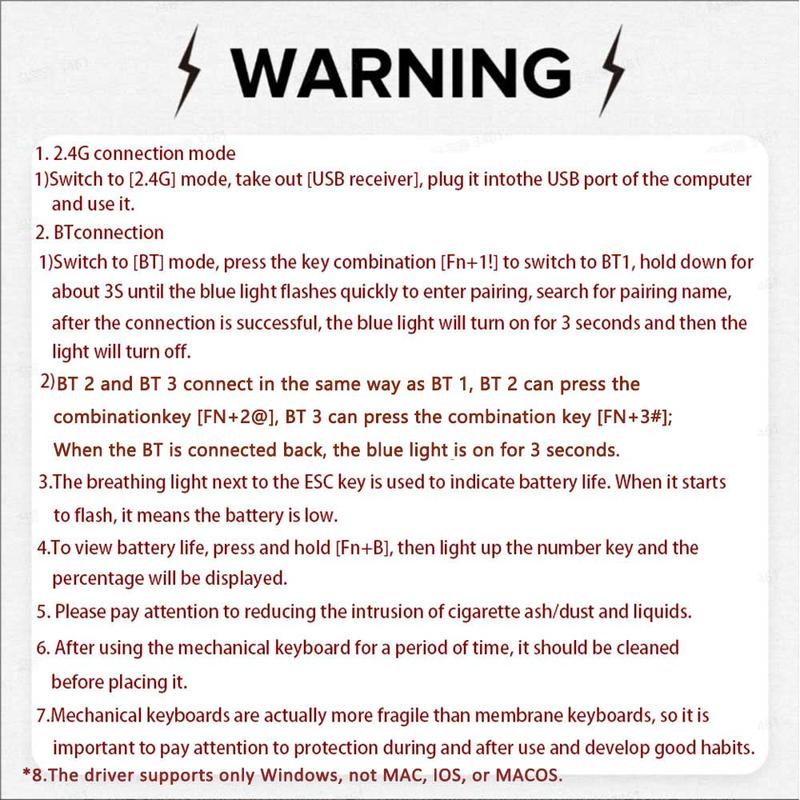 AULA F75 Mechanical Keyboard 2.4G USB/Bluetooth/Wired Tri Mode RGB 75%Layout 5Layer Silencing Filling Suitable For Gaming+Typing