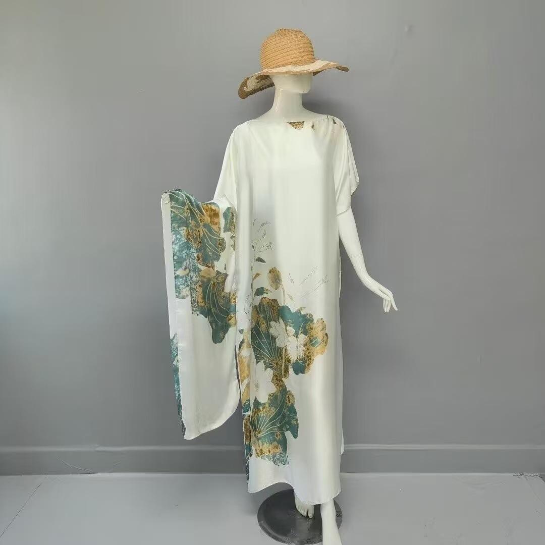 Women's Leopard Print Long Sleeve Kimono & Bandana Set, Casual Open Front Outerwear & Square Scarf Set for Beach Vacation, Beach Cover Up, Ladies Clothes Accessories for All Seasons