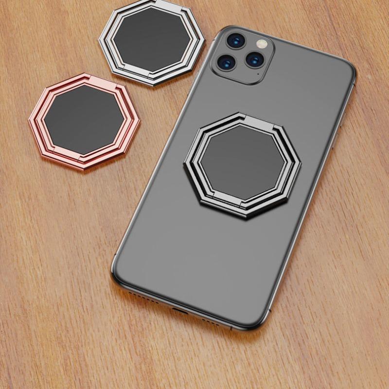 Valentine's Day Gift, Universal Phone Holder Made of Zinc Alloy, Ultra-Thin Foldable Ring Stand, Car and Desktop Mount, Top Convenience