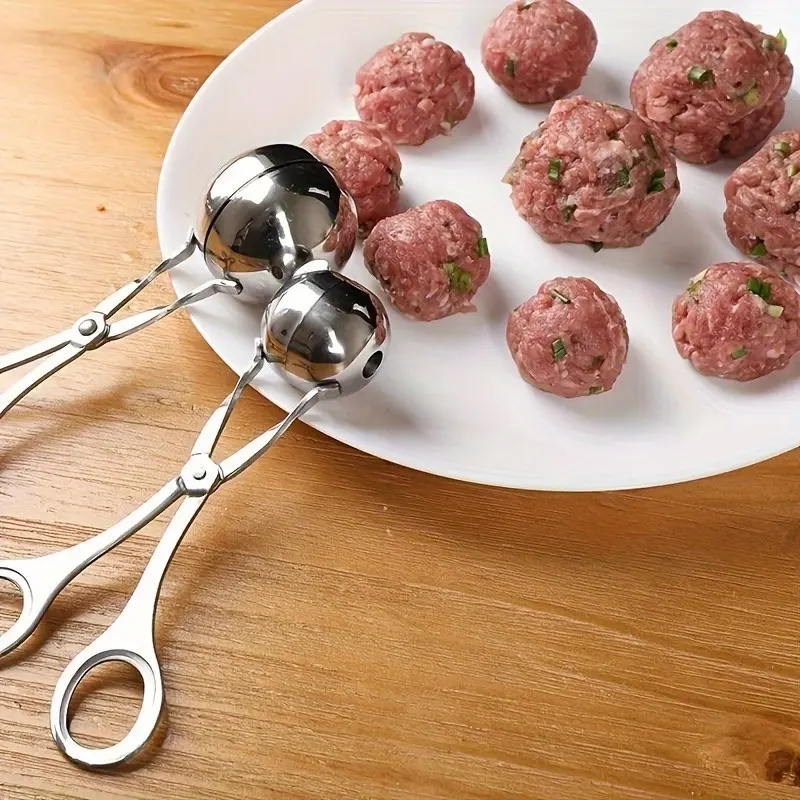 2pcs, Stainless Steel Meatball Maker, Kitchen Gadgets, Kitchen Accessories