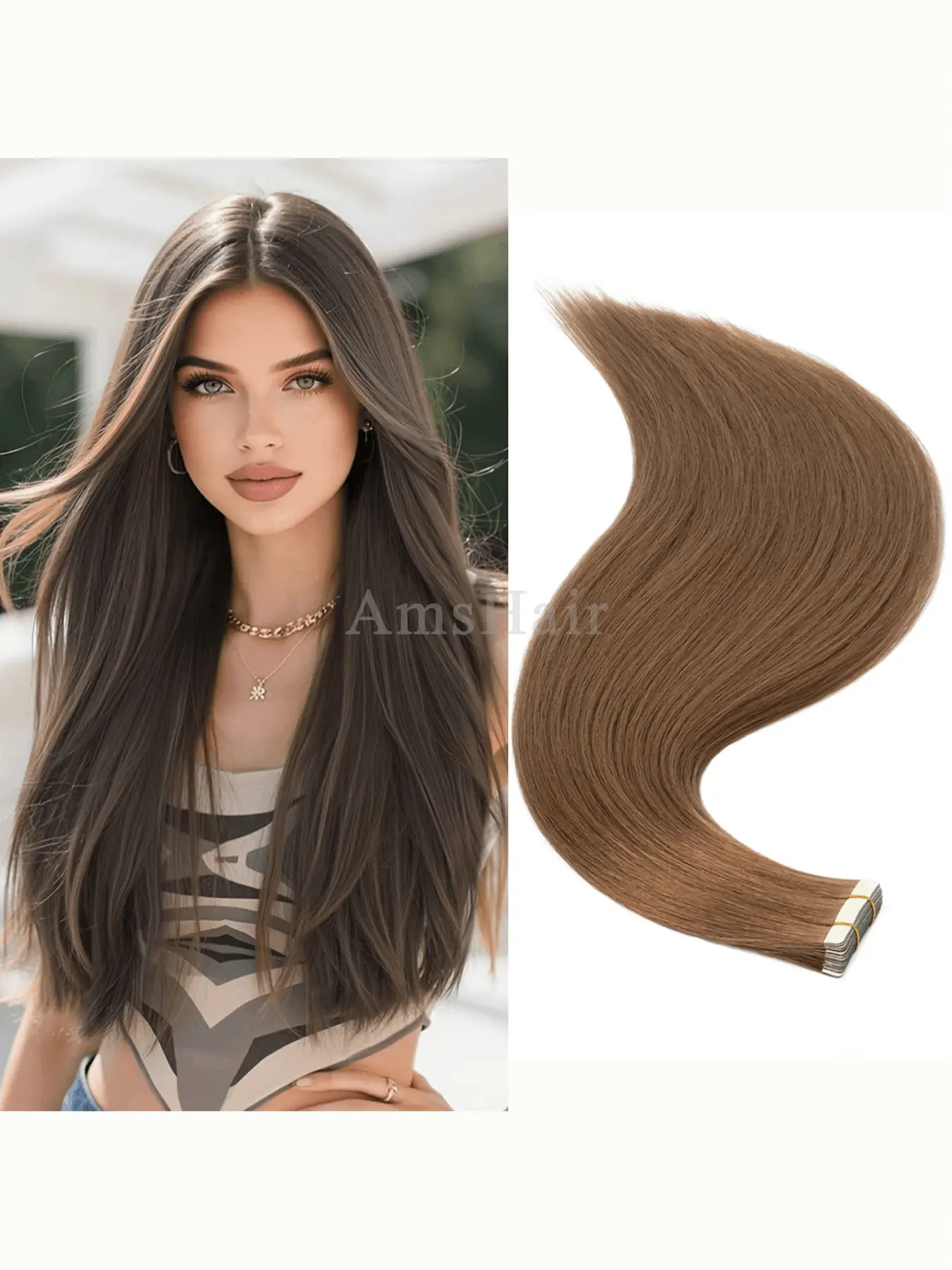 50 G 20 inch Tape in Synthetic Hair Extensions,20 pcs Invisible Tape in Hair Extension, Gifts for Women, Party, Valentine's Day, Christmas, New Year, Halloween, Cosplay, Music Festival, Daily Use