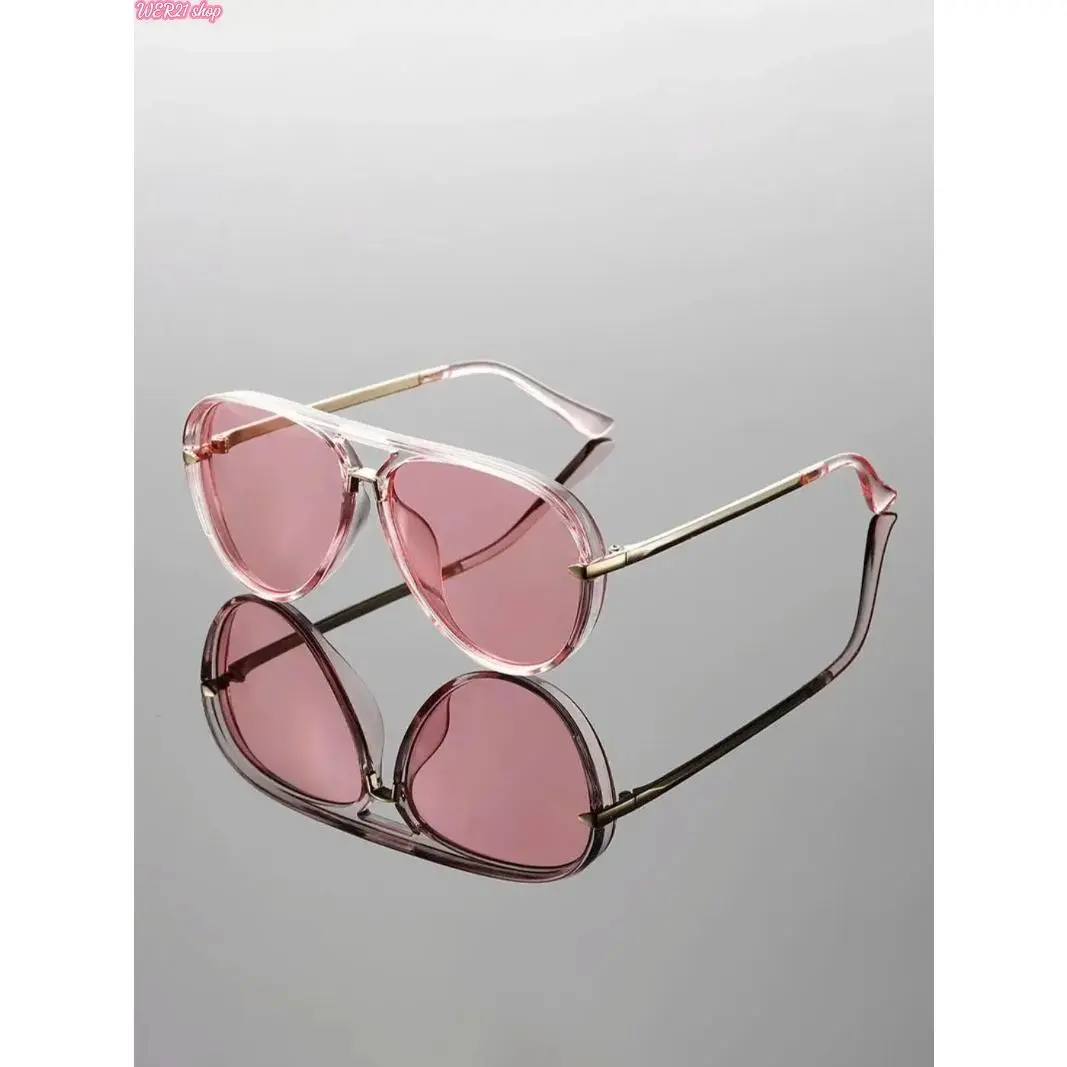 (useful)Gradient Vintage Aviator Sunglasses, Summer Trendy Sunglasses, Retro Style Large Frame, Trendy Casual Uv400 Protection, Fashionable Unisex Eyewear, Trendy Styling Sunglasses
