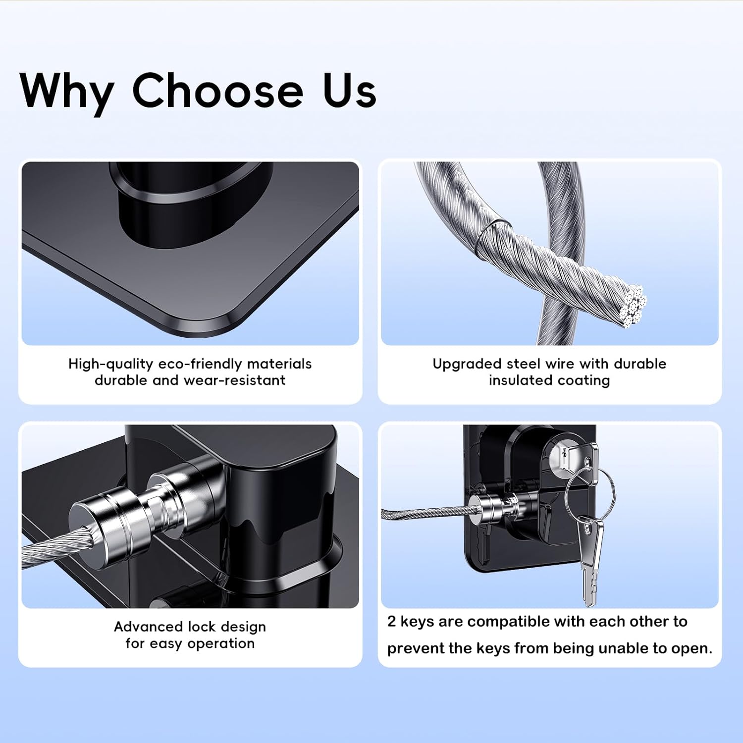 Upgraded Refrigerator Lock, 2 Pack Fridge Locks Freezer Lock with Keys, Secure Home Child Safety Locks, Adhesive Window Restrictor Lock,