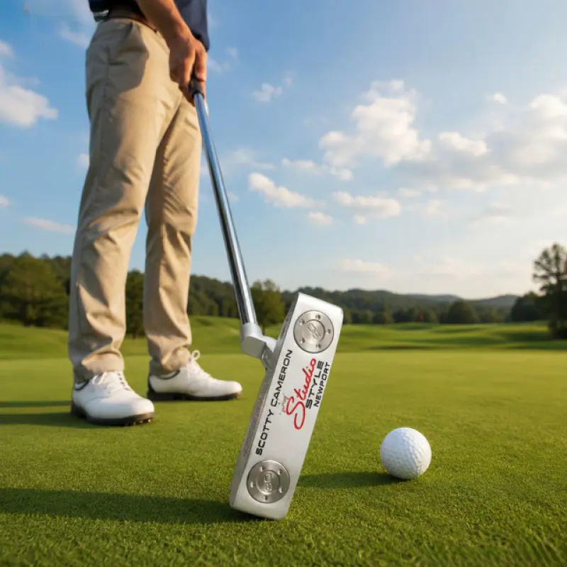 Classic Blade Style Putter with Silver Finish Head and 3-Point Alignment System for Enhanced Precision, Unisex
