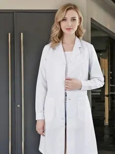 Durable Long Sleeve Women's Lab Coat - Functional Doctor's Uniform & Protective Isolation Gown Workwear