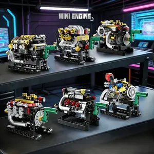 615pcs in 6 sets of engine building blocks. These are creatively designed models for mechanical engineering training. Made of durable, Ideal as gifts for model building enthusiasts, as well as for home decoration or birthday gifts(NO BOX)