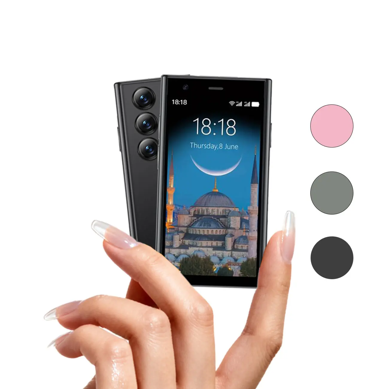 Compact Android 9.0 Smartphone, 2gb RAM, 16GB Storage, 3-Inch HD Display, Dual Cameras, 1000mah Battery, Gsm/wcdma, Password Unlock