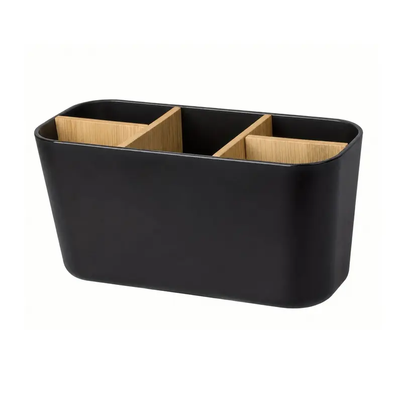 Bathroom Toothbrush Holder, Toothbrush Holders for Bathrooms, Bamboo Toothbrush Stand with 5 Slots, Bathroom Vanity Organizer, Holds Electric Toothbrushes, Toothpaste & Razors, Toothbrush Storage, Toothbrush Storage Rack, Bathroom Accessory