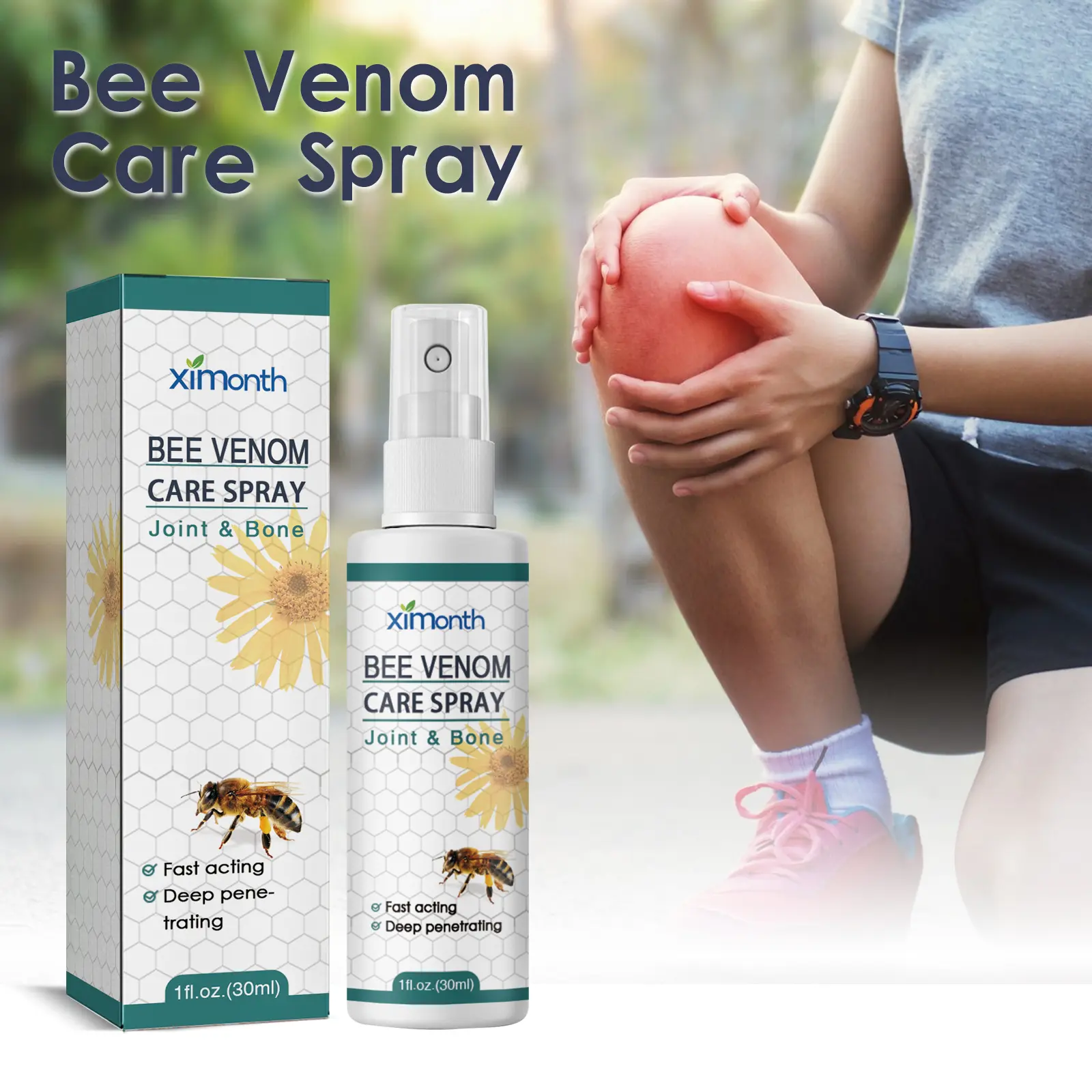 Bee Venom Joint Spray - Herbal Body Care Spray for Muscle, Bone, Knee, and Lower Back Pain Relief from Prolonged Sitting natural