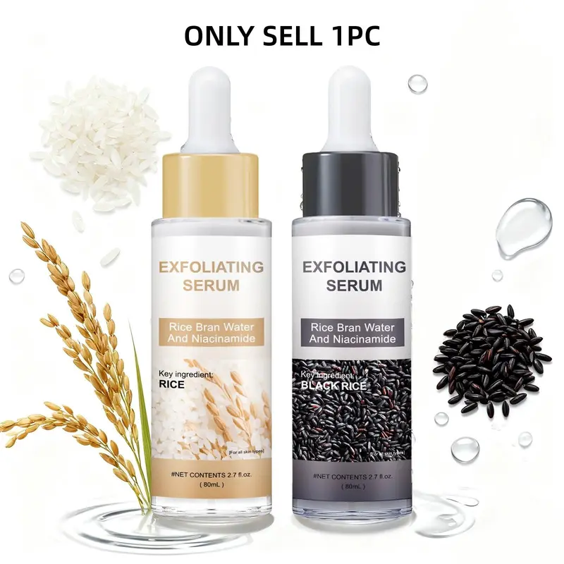 Peel Shot Glow Rice Ampoule Duo, Serums for Brightening, Exfoliating, Moisturizing, Brighten Smooth Skin, Brighten Skin Tones, White & Black Rice Exfoliant Ampoule, Pore-Refining Brightening Skin Routine, Brightening Products