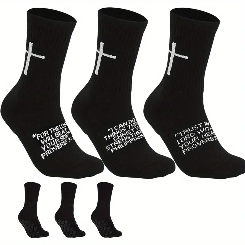 2 Pairs Unisex Non-Slip Grip Soccer Socks, Polka Dot Anti-Slip Athletic Crew Socks, Moisture-Wicking for Running, Cycling & Training (Fits US Size 6.5-11.5)