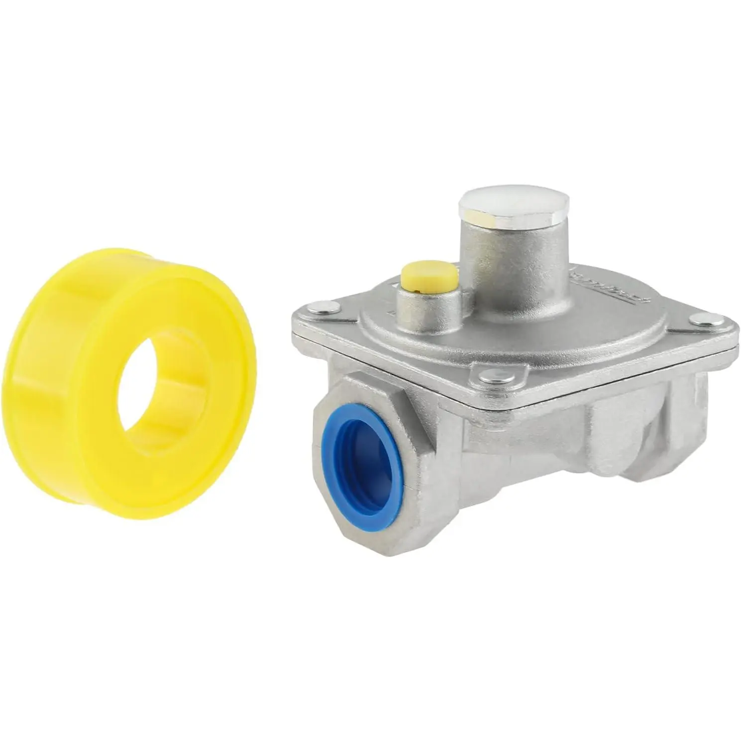 Aupoko Natural Gas Grill Regulator 3/4"-14NPT LP Gas Regulators, Inlet Pressure:3/4" PSIG, NG 4" WC Out/LPG 10" WC Out, for NG Gas NPT Natural Gas Low Pressure Regulator with Gas Line Thread Tape