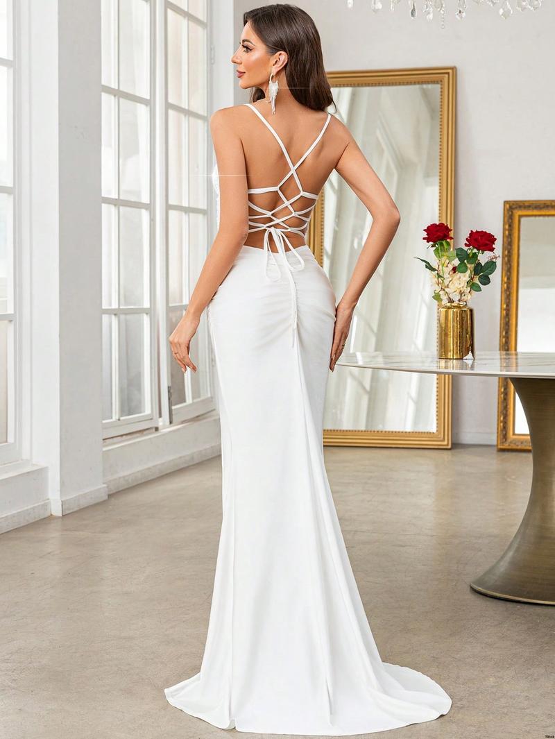 Ladies 2025 Woman Pary For Date Femme Soiree Prom Party Dress Summer Dresses High Backless White tiktok Belle Women Suspended Waisted Sequin Patchwork Slit Long Skirt Graduation Tie Back Robe Night Formal Ladies 2025 Woman Pary For Date Femme Soiree Prom Party Dress Summer Dresses High Backless White tiktok Belle Women Suspended Waisted Sequin Patchwork Slit Long Skirt Graduation Tie Back Robe Night Formal