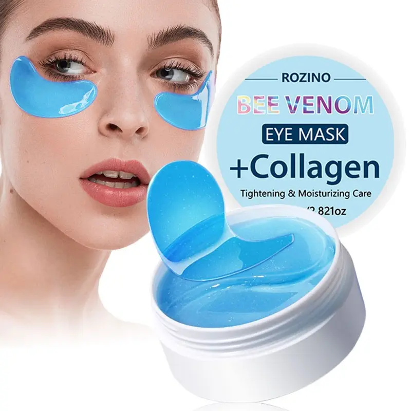 80g Bee Venom Eye Mask, Eye Patches for Puffy Eyes, Tightening, Firming, Moisturizing, Hydrating, Reduces Puffiness and Dark Circles, Collagen Moisture Lock, 15-Minute Application, Ideal for Dry and Wrinkled Eyes