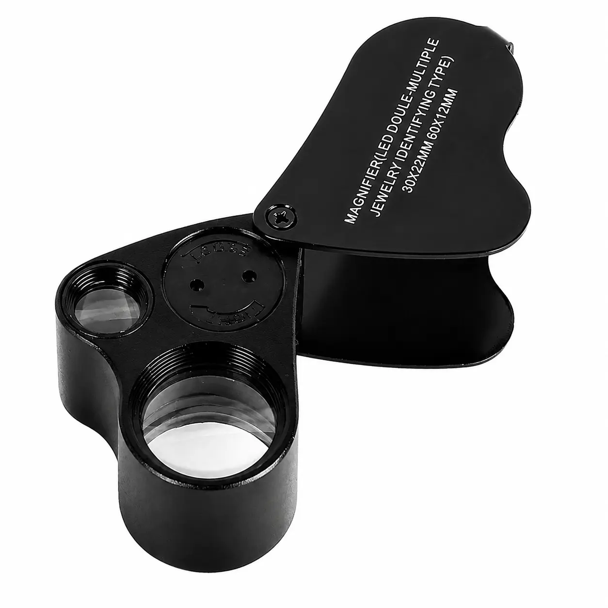 High-Power Portable LED Magnifying Lamp with 30X and 60X Dual Zoom Lenses for Jewelry Inspection, Antique Porcelain Evaluation, Electronics Circuit Board Repair, and Precision Craft Work