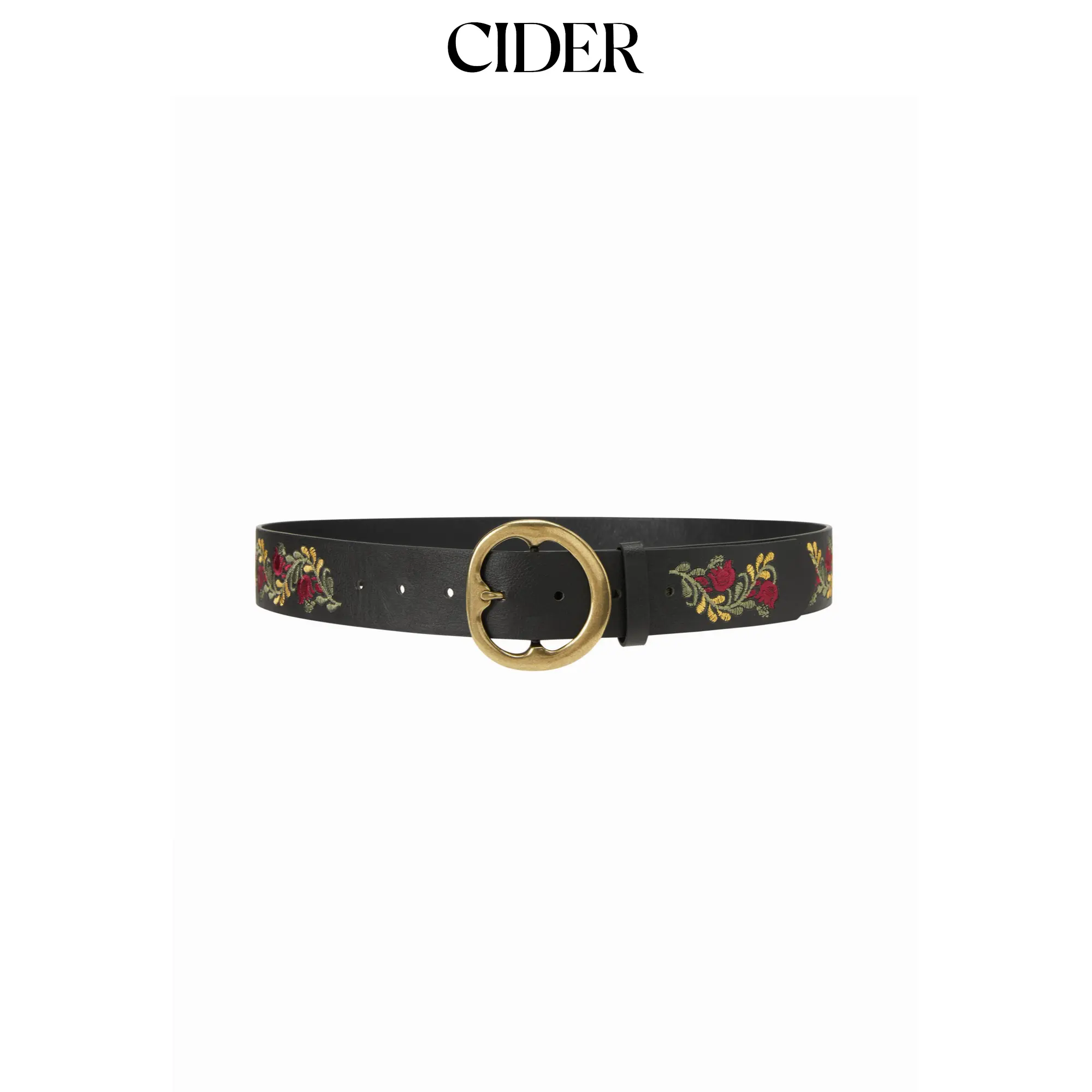 Cider EMBROIDERED FLORAL BUCKLE BELT