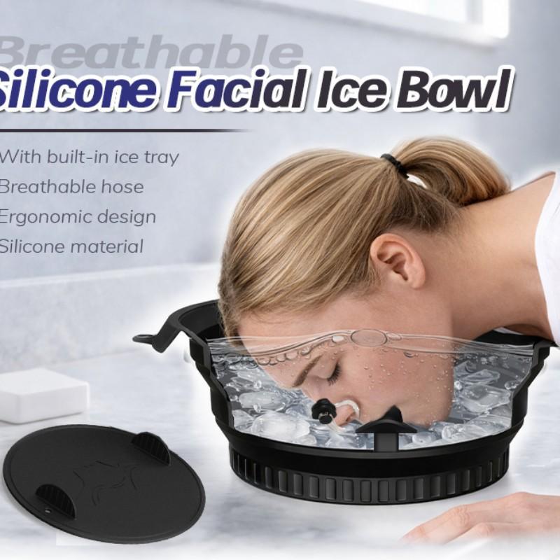 Foldable Ice Facial Wash Basin with Breathing Ice Bath Bowl, Portable Cooling Face Basin for Skincare, Ideal for Home Use,Suitable for women's gifts, holiday gift selection
