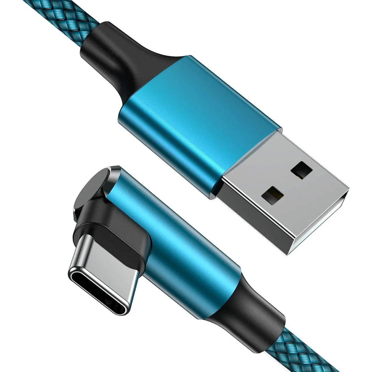 USB C , Right Angle Type c Charger [2-Pack 10ft] | Durable Nylon Braided USB A to Type C Charger  for  17 Pro Max/16/15, Galaxy S26 Ultra S25 S24 S23 S22