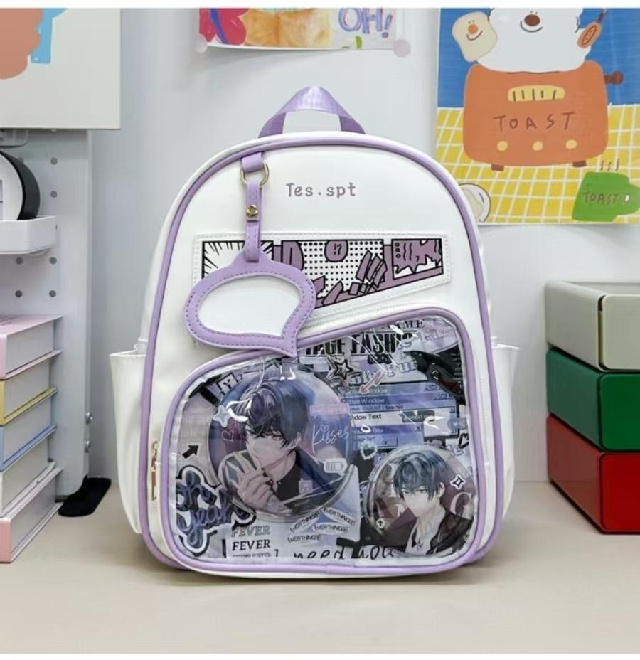 Y2k Anime Ita Backpacks Girls Transparent Bag Students DIY Display Schoolbag Cute Large Capacity Rucksack Casual Travel Knapsack
