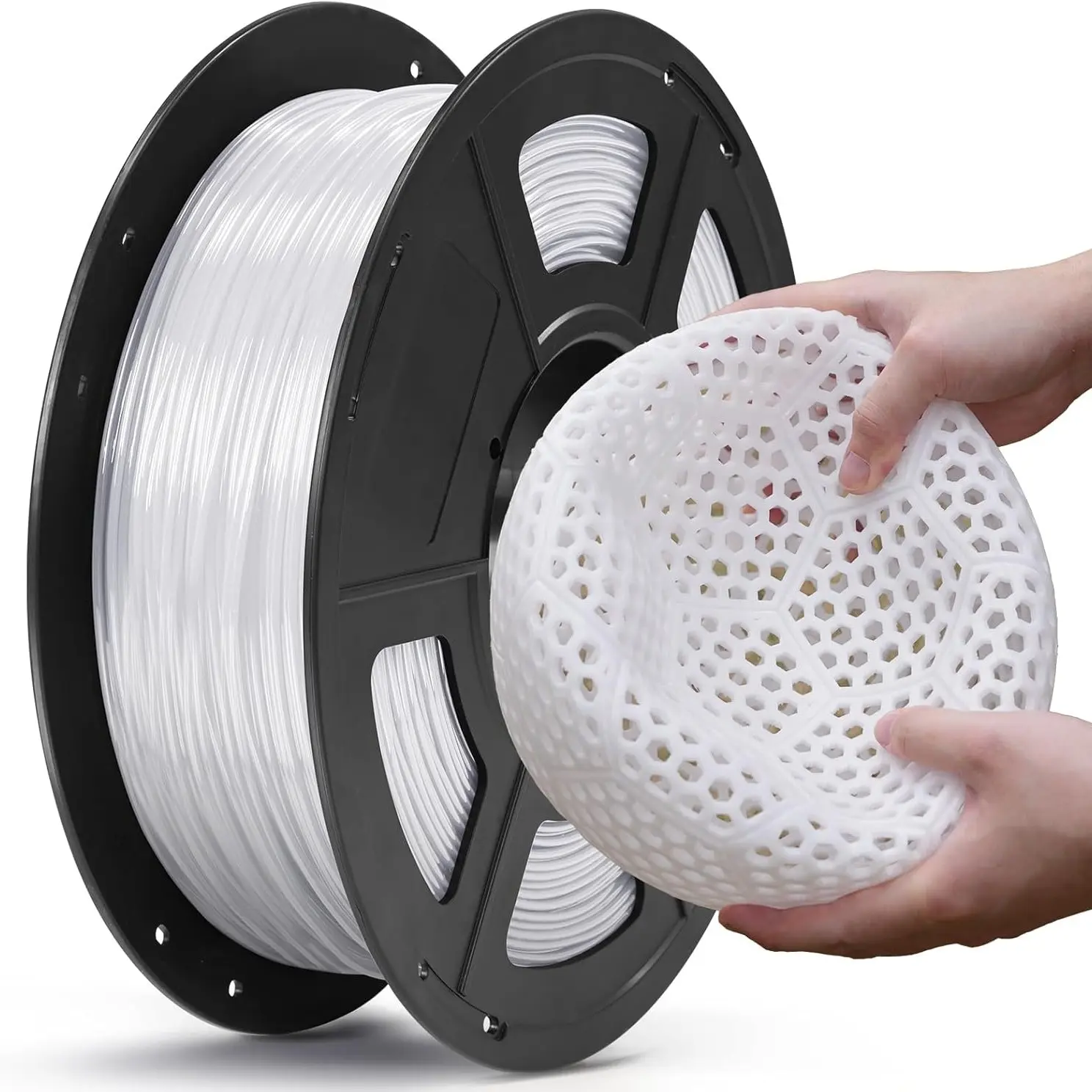 Tpu 1.75mm 95a 3D Printer Filament, Flexible Tpu Material for Fast Printing, ±0.03mm Precision, Compatible with Most Fdm 3D Printers