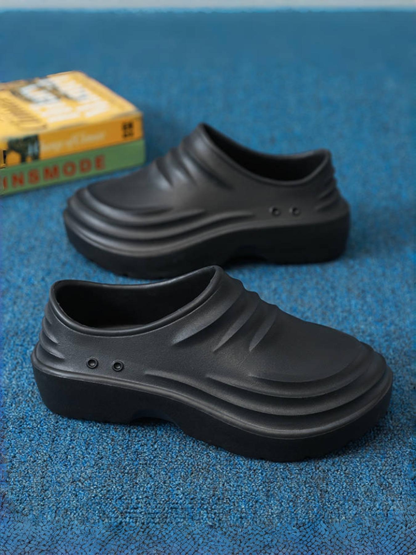 Unisex's Anti-slip Waterproof & Oil-proof Clogs, Casual Comfortable Breathable Clogs for Kitchen Work, Fashionable Shoes for Indoor & Outdoor Wear, Boy