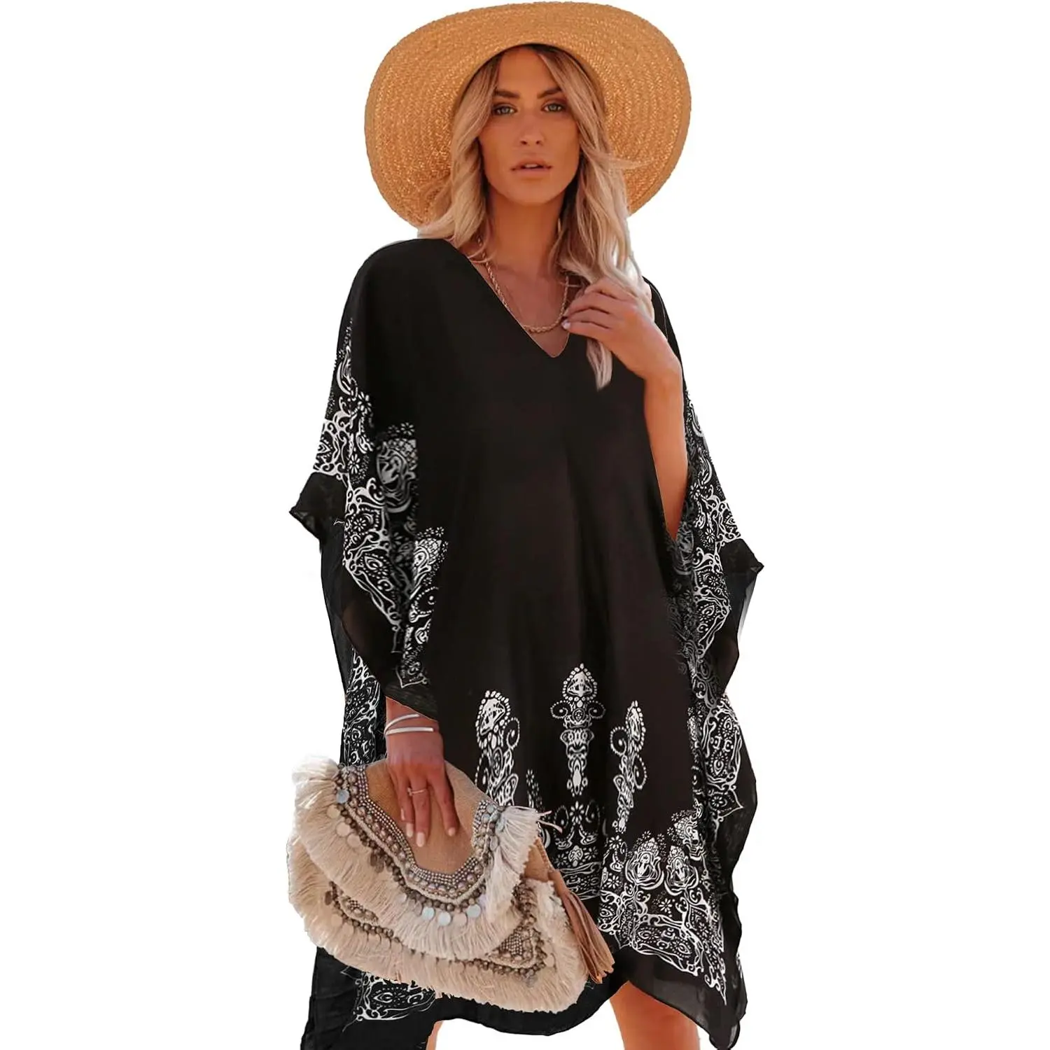 Rose Women's Swimsuit Cover Up Beach Kaftan for Bathing Suit Coverups