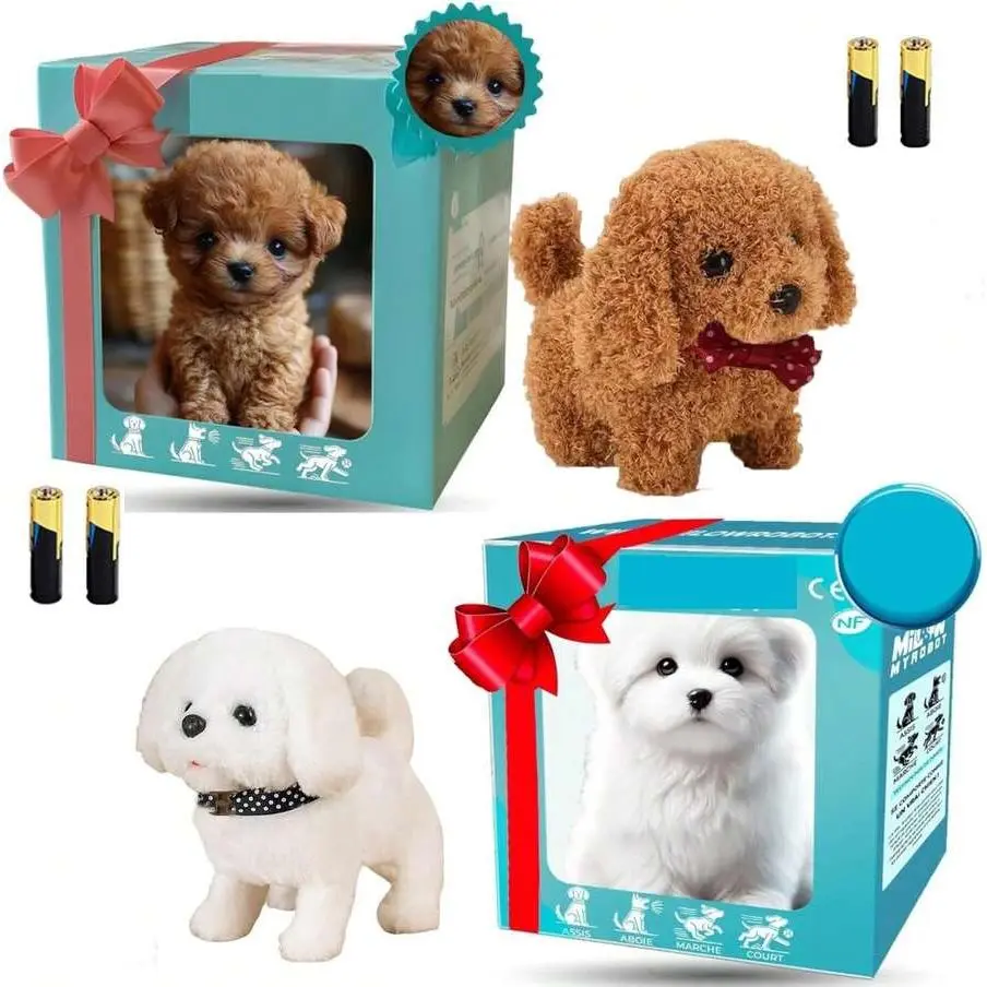2PCS Robotic Pet Dog – Walks, Wags Tail, Barks & Moves Realistically |   Interactive Remote Control Electronic Puppy Toy |   Lifelike Companion Robot For Kids |   Perfect Gift With Premium Gift Box Included