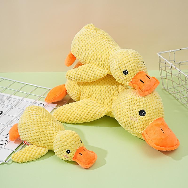 Dog toy plush sleeping duck resistant to biting teeth and sounding to relieve boredom Small and medium-sized dog pet sounding toy