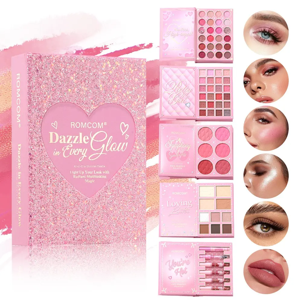 2026 New Makeup Set Box, Five-Layer Magic Book, Eyeshadow, Blush, Highlighter, Lipstick, Mascara, Lash Serum, Cosmetics Gift, Christmas Present, Makeup Gift Sets