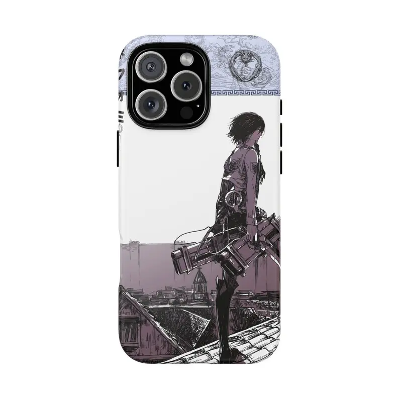 Mikasa Ackerman Phone Case, Attack on Titan Anime Cover for iPhone 17 Air 16e Pro Max 15 14 13 12 11 |