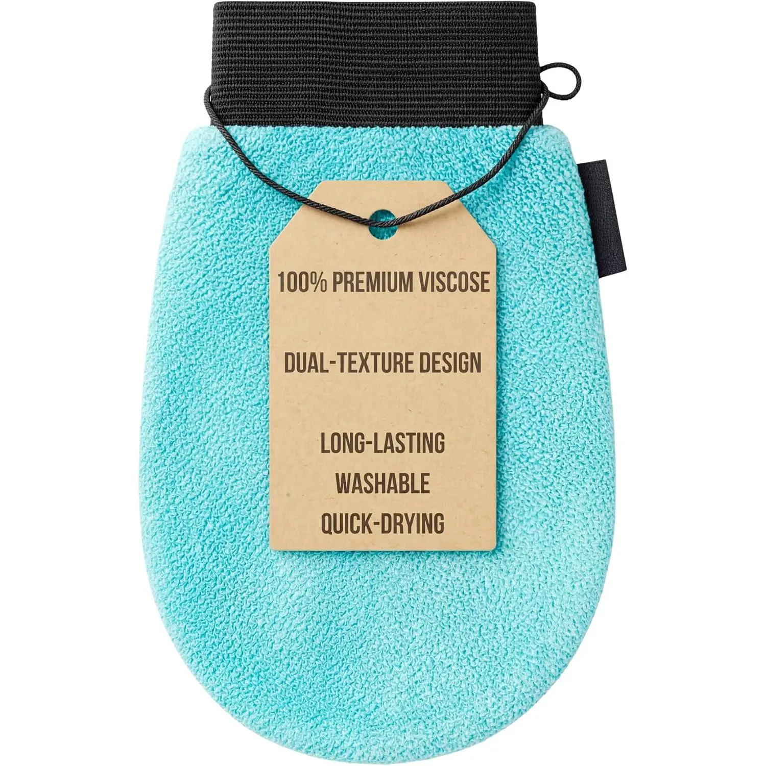 Exfoliating Glove for Shower – Dual-Sided Scrubber Mitt – Deep Exfoliation Washcloth Mittens – Dead Skin & Tan Remover for Body – Body & Face Exfoliator Loofah Wash Cloths for Showering (1-Pack)