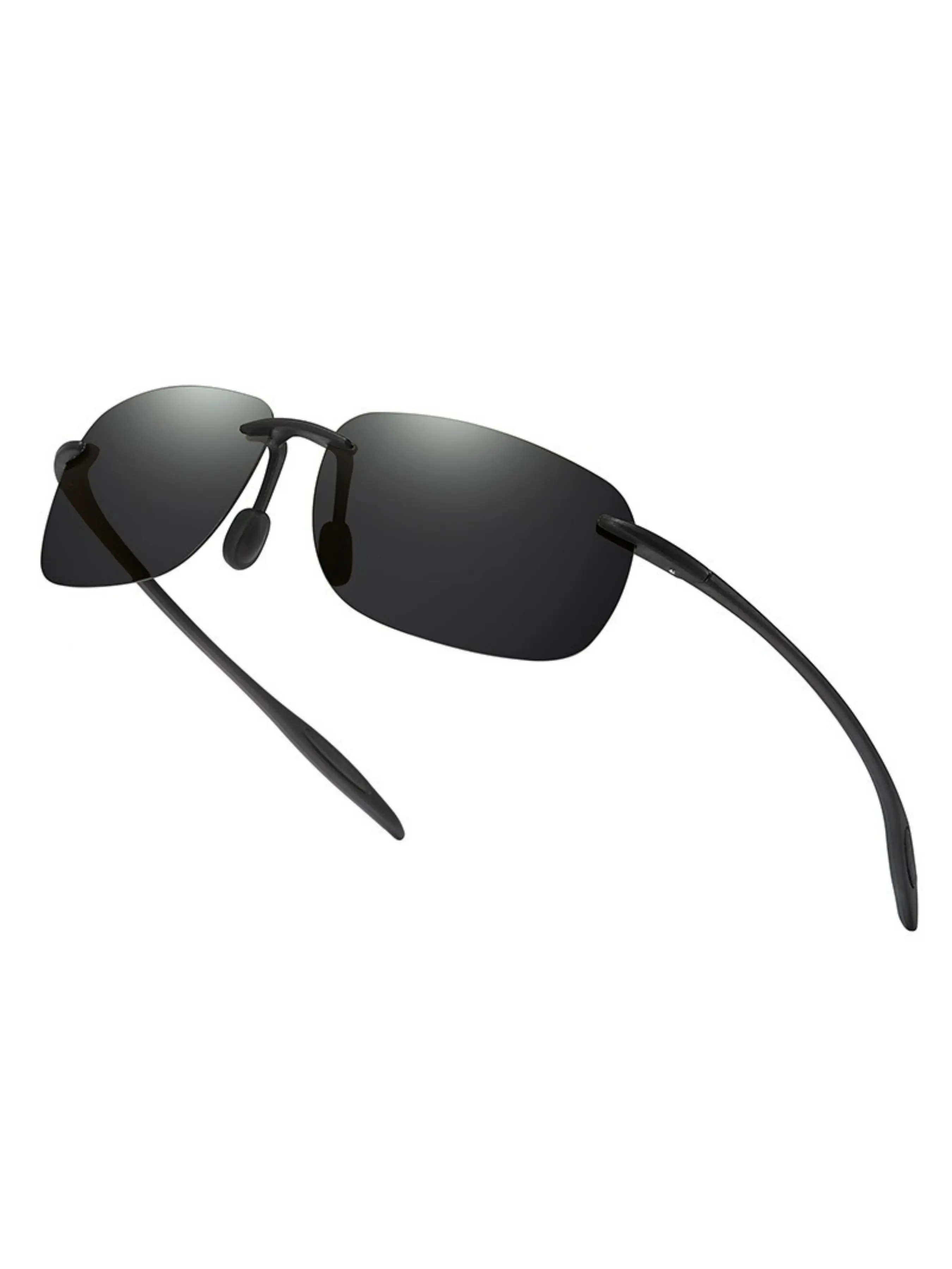 Unisex Frameless Polarized Sunglasses, Fashionable UV Protection Glasses, Lightweight Luxury Design, All-Season Sporty Style