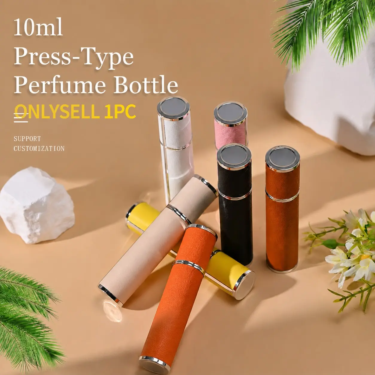 Luxury 10ml Refillable Perfume Spray Bottle with Glass Inner Liner Leakproof Mini Portable Travel Fragrance Atomizer for Women Daily Makeup Outdoor Dating Cosmetic Subpackaging Container Cosmetics Accessories