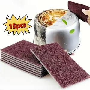 15pcs Sand Sponge/Pot Bottom Cleaning Descaling Sponge/Pot Brush/Rust Removal Sponge/Dishwashing Sponge Block/Scouring Pad/Cleaning Power Source/Supplies/Tools/Back-to-School Essential