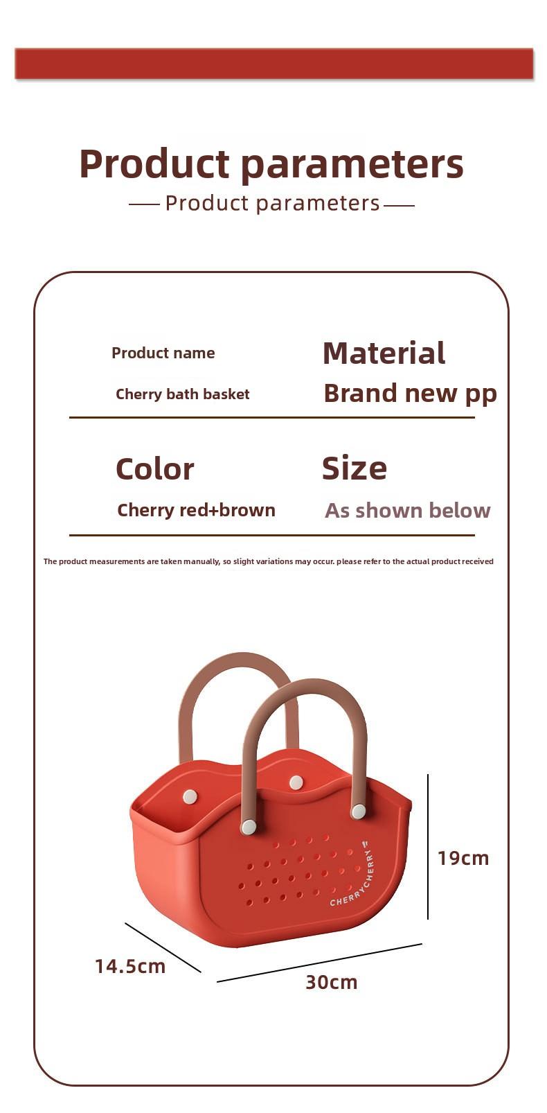 Bath Basket Handheld Shower Basket Bathroom Toiletries Storage Basket Small Basket Organizer Plastic Bathing Basket