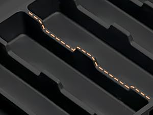 Plastic Kitchen Organizer and Storage-Silverware Organizer Expandable Kitchen Utensil Drawer Organizer Large BPA Free Adjustable Cutlery Silverware Tray for Spoons Forks Knives Storage Divider for Kitchen Flatware 6-9 Slots Black