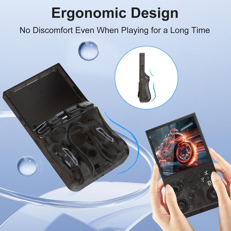 GAMINJA Upgraded ANS13 Open-source Handheld Game Console Linux System 4-inch IPS High-definition Screen Gaming Handheld Portable Retro and Handheld Device Comes with Over 15,000 Games and 20+ Emulators