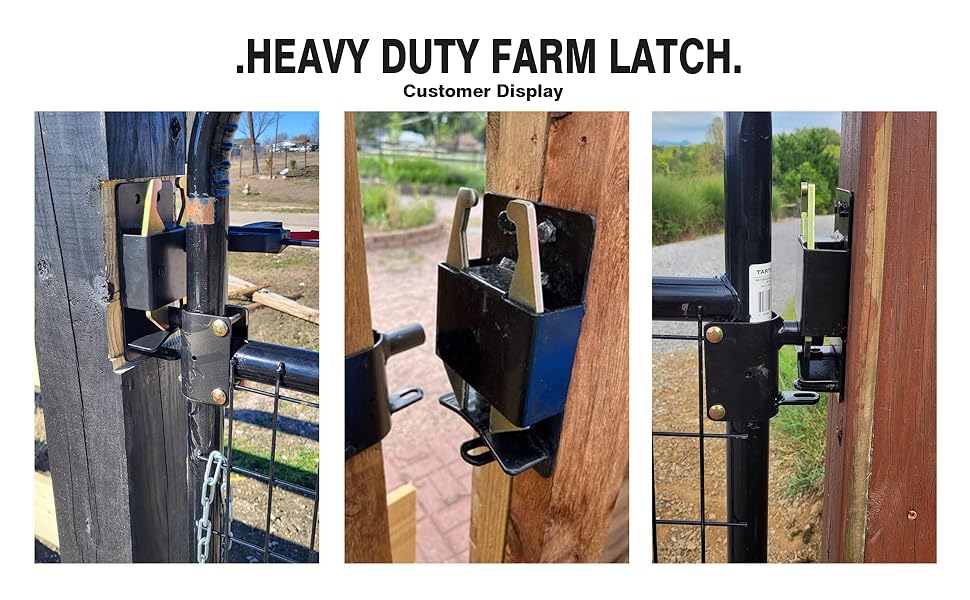 Heavy Duty Farm Gate Latch 2 Way Gate Latch Perfect for Farms, Pastures, and Ranches