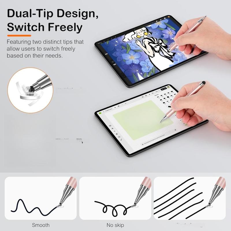 3-Pack Tablets Stylus Pen for All Touchscreen with Precision Disc Tip, 2-in-1 Universal Stylus Compatible with Android, iOS, and Phone– Perfect for Writing, Drawing, and Note-Taking