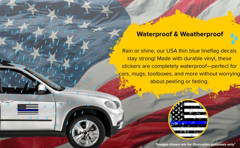3 Pack Thin Blue Line Vinyl Decals – 5x3 Reflective American Flag Stickers for Cars, Trucks, SUVs, Laptops, Bumpers – USA Black Police Support Window Emblems 3 Pack Thin Blue Line Vinyl Decals – 5x3 Reflective American Flag Stickers for Cars, Trucks, SUVs, Laptops, Bumpers – USA Black Police Support Window Emblems