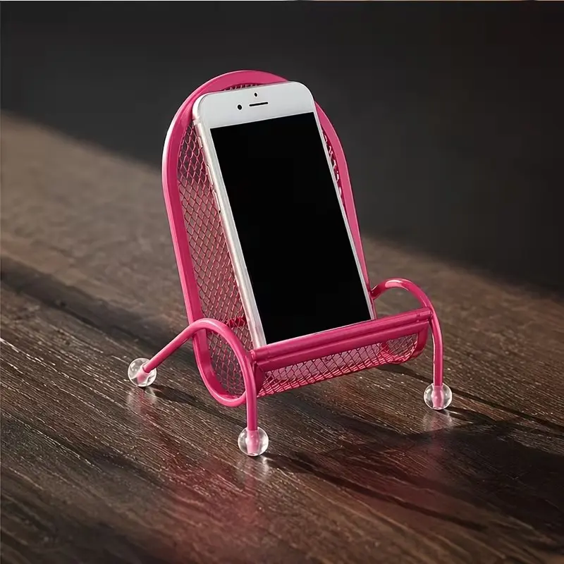 Cute Chair-Shaped Phone Stand, Universal Lazy Desk Holder, Stable Weighted Non-Slip Bed Head Mount, Compatible with iPhone & Android, Fun Gift