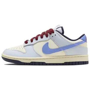 Nike Dunk Low Women's Fashion Sneakers in Purple and Blue Verifiable, with credentials and supporting global authentication
